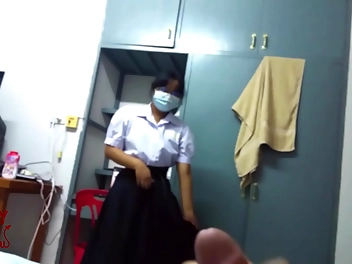 Cute Thai Student Gets Down and Dirty with Her BFF on Camera!