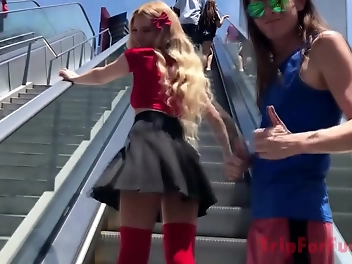 Vegas Strip Enchantress Shows Off Her Luscious Thong: A Must-See Sight for All!