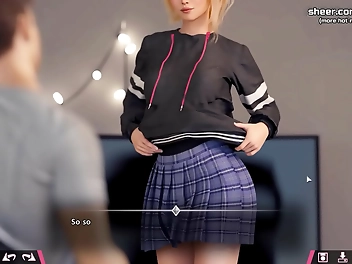 I hope you enjoy watching this JAV video featuring a young slender blonde teenager with a stunning body riding her boyfriend s big cock