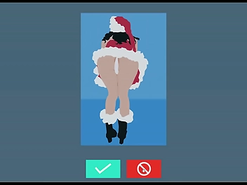 Unwrap Lustful Delights as Naughty JAV Enchantress Dresses in Sexy Christmas Outfit in Hentai Simulation Game