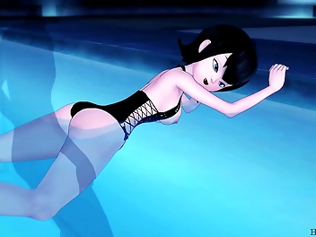 Mavis s Steamy Poolside Romp in Hotel Transylvania: Wet n Wild JAV Action
