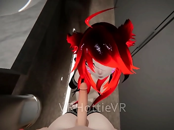 JAV goddess Aria fools around with hubby in POV lap dance VRChat ERP