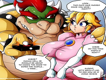 JAV princess Peach gets her ass fucked by Bowser as Mario fights to save her in this hot parody porn!