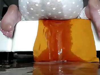 JAV Enchantress Drenches the Floor with Massive Cum Release